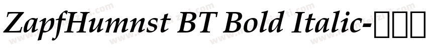 ZapfHumnst BT Bold Italic字体转换